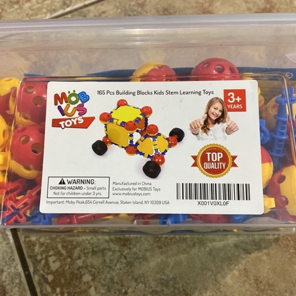 Stem Building block Engineering learning toy kit in‎ storage box NEW
